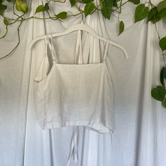 Aniela Parys reversible linen wrap top - Picture 4 of 5